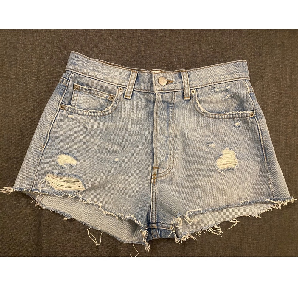Reformation High Rise Jean Shorts, Size 25